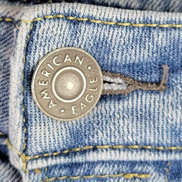 American Eagle Jeans AE Flex Men's Slim Straight 28X32 Light Wash Zip 28 - Picture 7 of 10